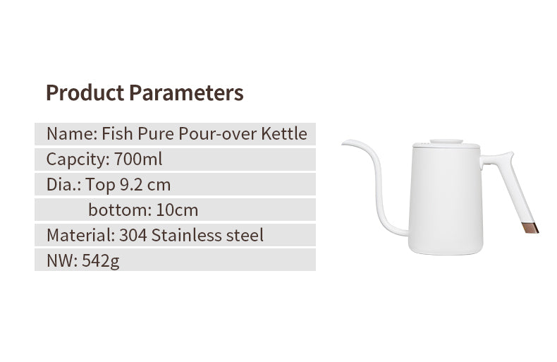 Timemore - Fish pour over kettle 700ml - Choose Color