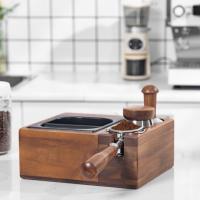 WALNUT WOOD KNOCKBOX AND PORTFLTR/TAMPR/DIS HOLDER