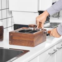 WALNUT WOOD KNOCKBOX AND PORTFLTR/TAMPR/DIS HOLDER