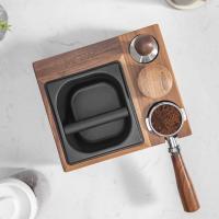 WALNUT WOOD KNOCKBOX AND PORTFLTR/TAMPR/DIS HOLDER