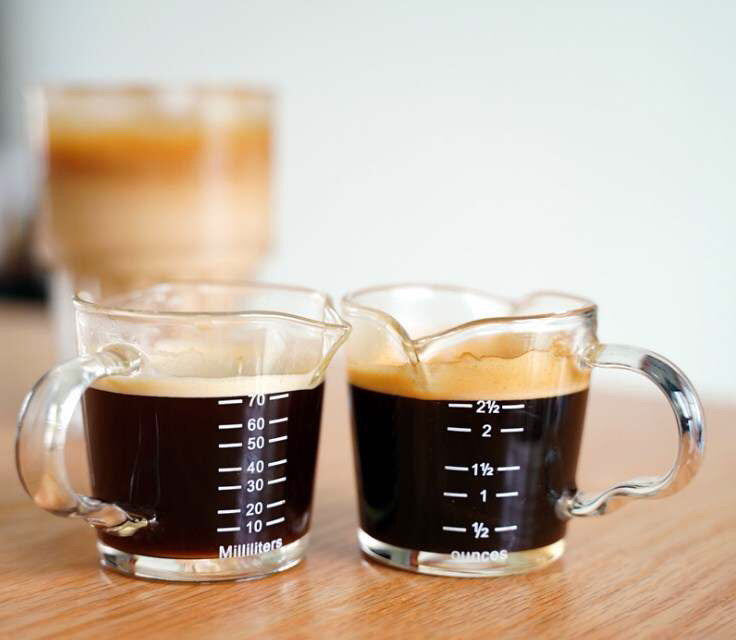 Espresso shot double spout - 70 ml