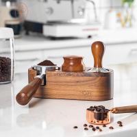 WALNUT WOOD PORTAFILTER AND TAMPER HOLDER