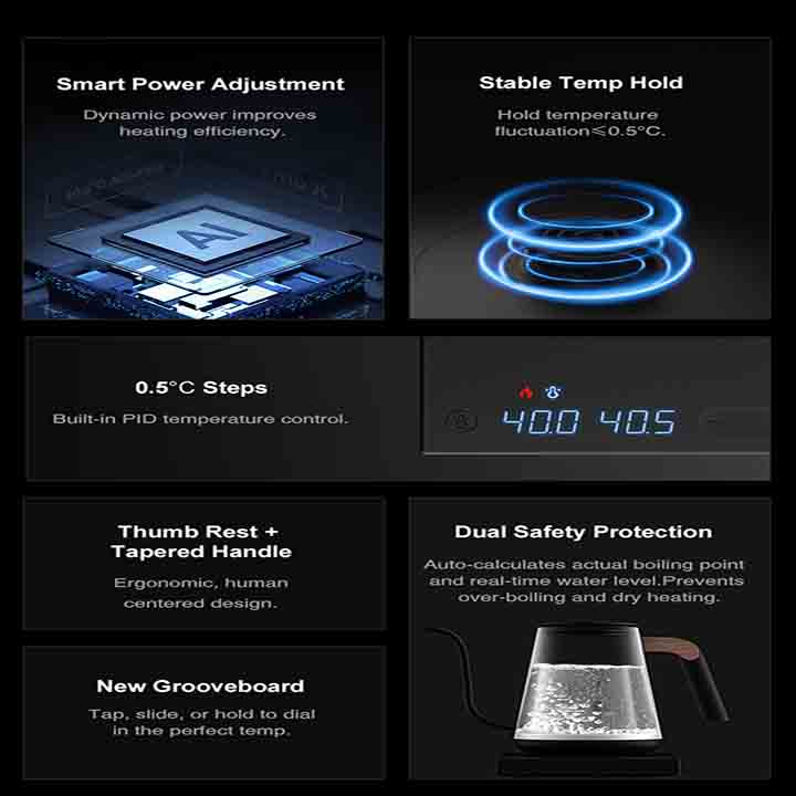 Timemore - Fish pro X smart electric pour over kettle 900 ml