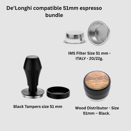 De’Longhi basket 20 g compatible 51mm espresso bundle