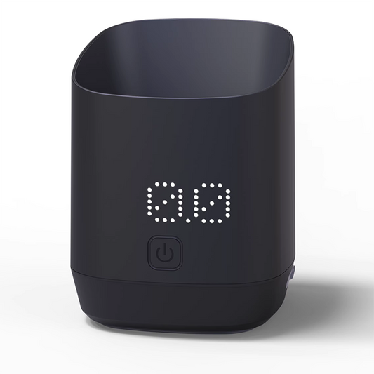 Digital coffee bean dosing cup with LED display